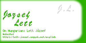 jozsef lett business card
