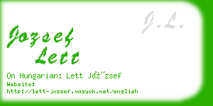 jozsef lett business card